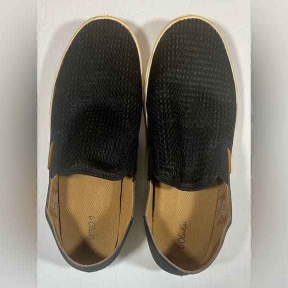OLUKAI PEHUEA BLACK SNEAKERS SIZE 10W - Picture 1 of 6